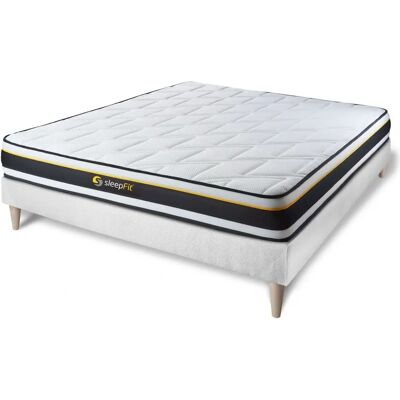 Sleepfit Matratzen & Bettbasis-Set - 180x190cm, Sehr fest, Weiß Sleepfit Matratzen & Bettbasis-Set - 180x190cm, Sehr fest, Weiß