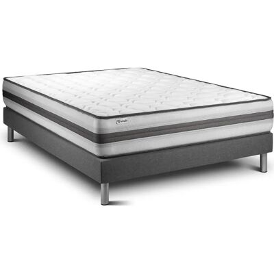 VITALIT Grau Bett-Set - Memory Foam Matratze & Bettgestell VITALIT Grau Bett-Set - Memory Foam Matratze & Bettgestell