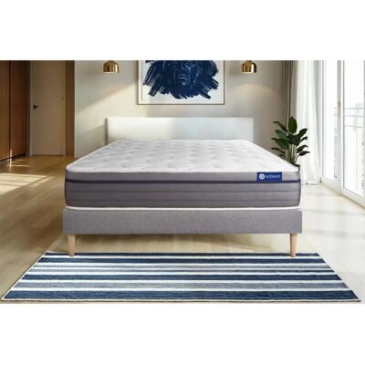 ACTISOM Bettset mit Matratze & Basis - 120x195cm - Grau ACTISOM Bettset mit Matratze & Basis - 120x195cm - Grau
