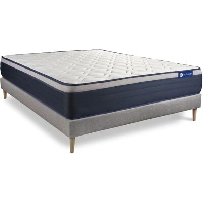 ACTISOM Matratzen- und Bettrahmen-Set - Fest, 26cm, Grau ACTISOM Matratzen- und Bettrahmen-Set - Fest, 26cm, Grau
