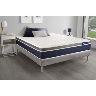 ACTISOM Hochdichte Schaumstoffmatratze mit Latex - 26cm - Grau ACTISOM Hochdichte Schaumstoffmatratze mit Latex - 26cm - Grau