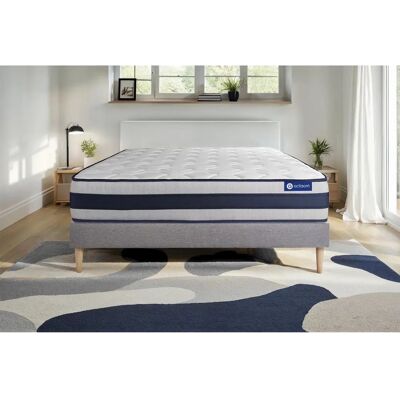 ACTISOM Bettgestell- und Matratzen-Set - Grau - 120x220cm - Hart ACTISOM Bettgestell- und Matratzen-Set - Grau - 120x220cm - Hart