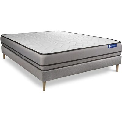 Conjunto de Colchón de Espuma Viscoelástica ACTISOM Gris - Soporte Alto Conjunto de Colchón de Espuma Viscoelástica ACTISOM Gris - Soporte Alto