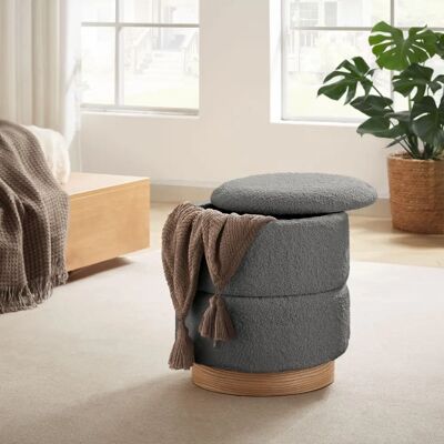 Puff Roméo con Almacenamiento - Estilo Escandinavo Puff Roméo con Almacenamiento - Estilo Escandinavo