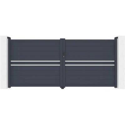 Casanoov Modell CIMONE Grau Aluminium Schwenktor - Tor Casanoov Modell CIMONE Grau Aluminium Schwenktor - Tor