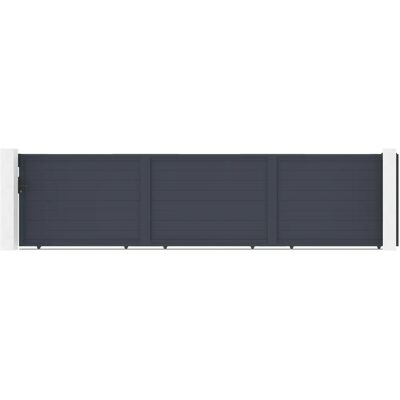 Casanoov Modell C300 - 6m Schiebetor - Grau Aluminium Casanoov Modell C300 - 6m Schiebetor - Grau Aluminium