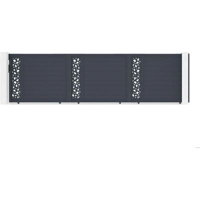 Casanoov - Portón corredero XL Sunny 6m - Aluminio gris Casanoov - Portón corredero XL Sunny 6m - Aluminio gris