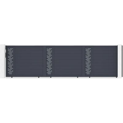 Casanoov - Schiebetor 6m Arlberg 600x160cm Aluminium Grau Casanoov - Schiebetor 6m Arlberg 600x160cm Aluminium Grau