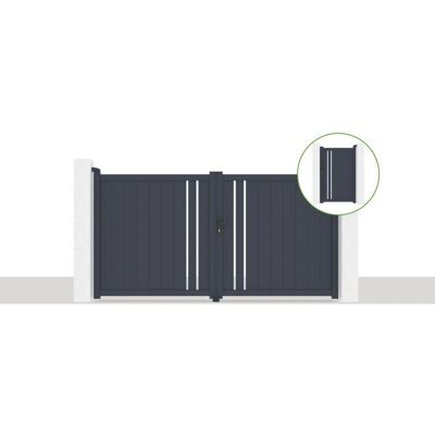 Portón Giona de Aluminio Casanoov 300x160cm - Moderno y Duradero Portón Giona de Aluminio Casanoov 300x160cm - Moderno y Duradero