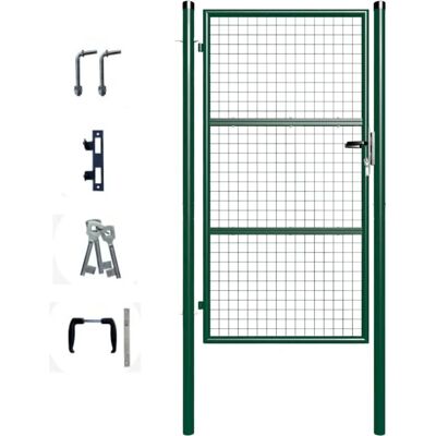 Portail de jardin Casanoov - Porte en grille métallique 180cm - Publicité Portail de jardin Casanoov - Porte en grille métallique 180cm - Publicité