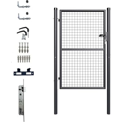 Portail de jardin en acier galvanisé Casanoov - Réversible, 150cm de haut - Publicité Portail de jardin en acier galvanisé Casanoov - Réversible, 150cm de haut - Publicité
