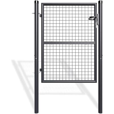 Portail de jardin gris Casanoov - 100x130cm, Maillage en acier galvanisé - Publicité Portail de jardin gris Casanoov - 100x130cm, Maillage en acier galvanisé - Publicité