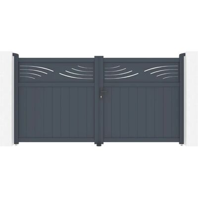 Kit de Puerta Doble de Aluminio Moderno Casanoov - 3m Ancho Kit de Puerta Doble de Aluminio Moderno Casanoov - 3m Ancho