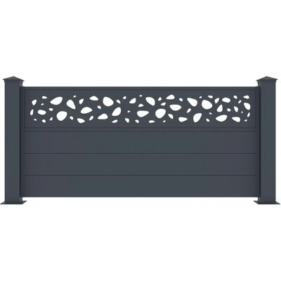 Casanoov - Juego de vallas de aluminio Sunny 190x90cm Gris - Decoración de jardín Casanoov - Juego de vallas de aluminio Sunny 190x90cm Gris - Decoración de jardín