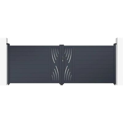Kit de puerta de aluminio moderno Casanoov - Patrón Naturaleza - 4m Veleta Kit de puerta de aluminio moderno Casanoov - Patrón Naturaleza - 4m Veleta