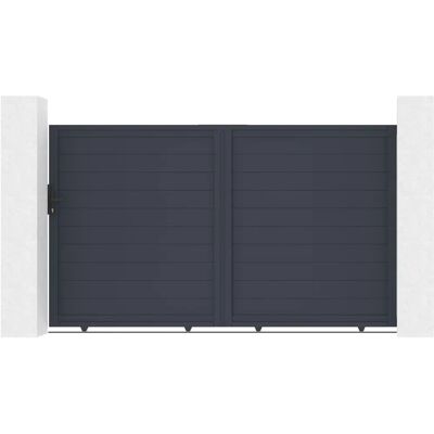 Kit de puerta corredera Casanoov Eiger 300x180cm - Privacidad en aluminio Kit de puerta corredera Casanoov Eiger 300x180cm - Privacidad en aluminio
