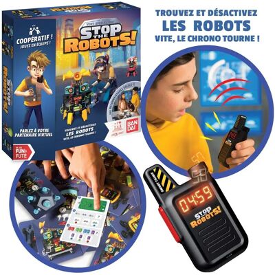 Bandai Stop The Robots - Jeu de Plateau Coopératif pour Enfants & Famille - Publicité Bandai Stop The Robots - Jeu de Plateau Coopératif pour Enfants & Famille - Publicité