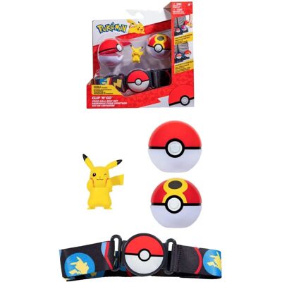 Boti Pokémon Clip 'N' Go Belt Set - Blauw, Pikachu, Poké Balls Boti Pokémon Clip 'N' Go Belt Set - Blauw, Pikachu, Poké Balls