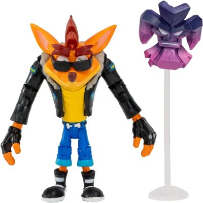 Headstart Crash Bandicoot 11cm Biker Crash com Máscara de Akano - Figura de Ação Headstart Crash Bandicoot 11cm Biker Crash com Máscara de Akano - Figura de Ação