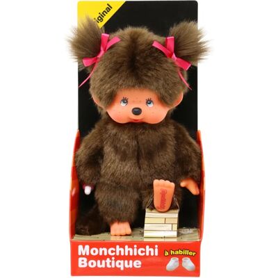 Jouet en peluche Monchhichi Original Girl de Bandai - 20cm - Doux et Câlin Jouet en peluche Monchhichi Original Girl de Bandai - 20cm - Doux et Câlin