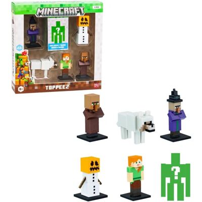 Set di Mini Figurine Minecraft BANDAI - 6 Figure, 1 Misteriosa Set di Mini Figurine Minecraft BANDAI - 6 Figure, 1 Misteriosa