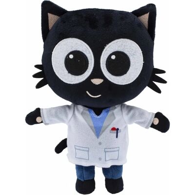 Bandai Doctor Milo Svart Katt Plysch - Mjukdjur - 20cm Bandai Doctor Milo Svart Katt Plysch - Mjukdjur - 20cm
