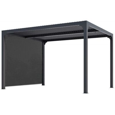 Salone SRL Voile latéral gris pour pergola - Accessoire - Publicité Salone SRL Voile latéral gris pour pergola - Accessoire - Publicité