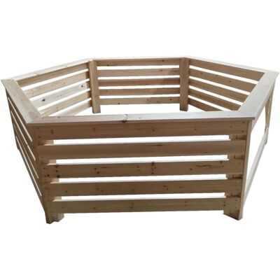 FORESTA HAB 2620 BN HABRITA - Pin naturel - Habillage hexagonal en bois - Spa/piscine gonflable - Publicité FORESTA HAB 2620 BN HABRITA - Pin naturel - Habillage hexagonal en bois - Spa/piscine gonflable - Publicité