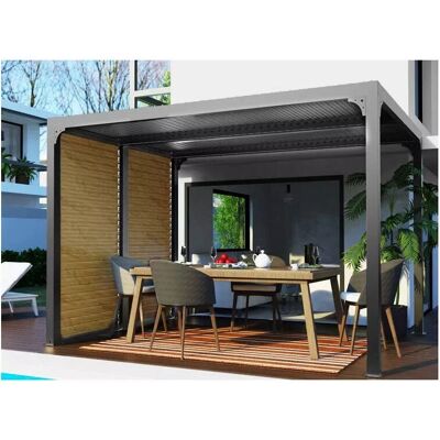 Pérgola bioclimática Habrita de 7,2 m² con pared orientable - Pérgola Pérgola bioclimática Habrita de 7,2 m² con pared orientable - Pérgola