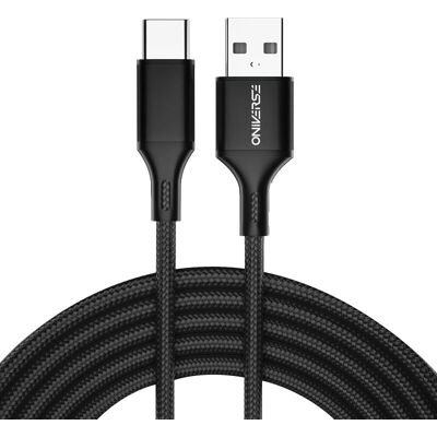 Oniverse ONICAB4-TYPEC3-BLK USB-kábel - 3 m - USB A-tól USB C-ig Oniverse ONICAB4-TYPEC3-BLK USB-kábel - 3 m - USB A-tól USB C-ig