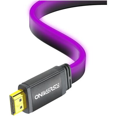 Oniverse ONICAB2-HDMILED-PRPL - Violetti HDMI 8K Kaapeli Oniverse ONICAB2-HDMILED-PRPL - Violetti HDMI 8K Kaapeli