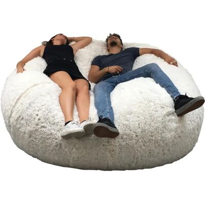 Bananair Pouf Géant en Faux Fourrure - Détente Élégante - Publicité Bananair Pouf Géant en Faux Fourrure - Détente Élégante - Publicité