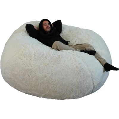 Bananair Pouf géant en fausse fourrure - 160 cm - Publicité Bananair Pouf géant en fausse fourrure - 160 cm - Publicité