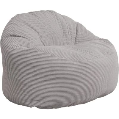 Bananair Pouf en velours côtelé épais 100cm Gris clair - Type de produit - Publicité Bananair Pouf en velours côtelé épais 100cm Gris clair - Type de produit - Publicité