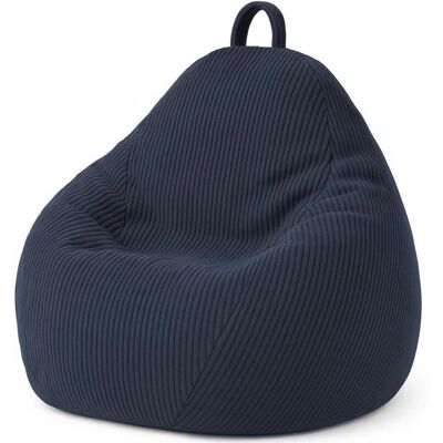 Pouf bleu foncé en mousse de haute qualité - Pouf - Publicité Pouf bleu foncé en mousse de haute qualité - Pouf - Publicité