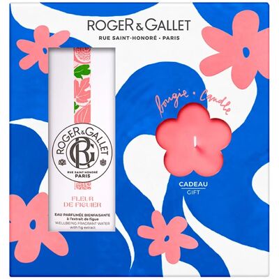 Coffret Fleur de Figuier Roger & Gallet - Eau Parfumée & Bougie - Publicité Coffret Fleur de Figuier Roger & Gallet - Eau Parfumée & Bougie - Publicité
