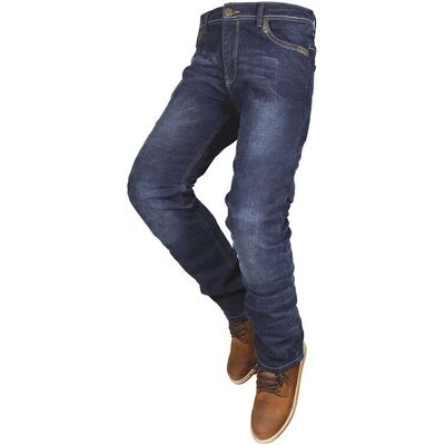 Jeans Harisson Clyde Bleu - Ajustement Régulier Moto - Publicité Jeans Harisson Clyde Bleu - Ajustement Régulier Moto - Publicité