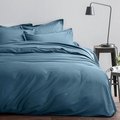 Housse De Rêve Horizon Bleu Satin Ensemble de Literie - Bedding Set - Publicité Housse De Rêve Horizon Bleu Satin Ensemble de Literie - Bedding Set - Publicité