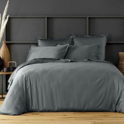 Baton Rouge - Housse De Couette 220x240 Gris Foncé Satin Coton - Publicité Baton Rouge - Housse De Couette 220x240 Gris Foncé Satin Coton - Publicité