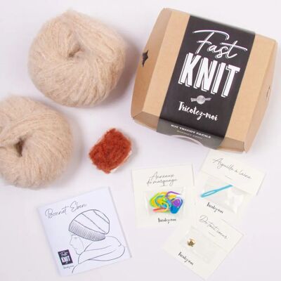 Mondial Tissus - Tricotez-moi - sable/rouille - Kit tricot Mondial Tissus - Tricotez-moi - sable/rouille - Kit tricot
