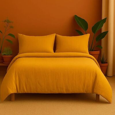 Promo Linge Żółty zestaw pościeli z gazą z bawełny - Bedding Set Promo Linge Żółty zestaw pościeli z gazą z bawełny - Bedding Set