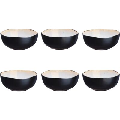 Björn BJ-LBIRW Steengoed Dienbladen Set - 6 stuks, Zwart, Ivoor, Wit Björn BJ-LBIRW Steengoed Dienbladen Set - 6 stuks, Zwart, Ivoor, Wit