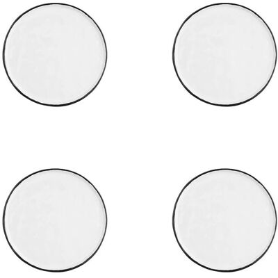 Assiette de repas Björn BJ-XPPURB - Gres blanc rond 4 pièces - Publicité Assiette de repas Björn BJ-XPPURB - Gres blanc rond 4 pièces - Publicité