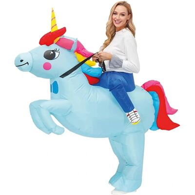 Unicorn - Riding Unicorn - Bleu - Gonflable - Costume - Publicité Unicorn - Riding Unicorn - Bleu - Gonflable - Costume - Publicité