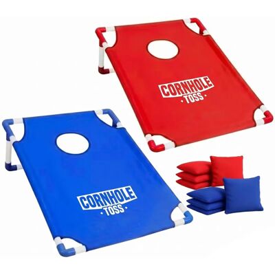 Marque Jeu de Cornhole - 2 Planches & 8 Sacs - Publicité Marque Jeu de Cornhole - 2 Planches & 8 Sacs - Publicité