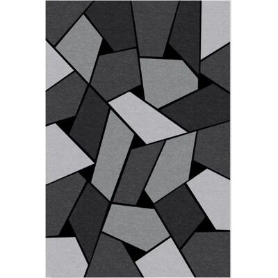 Mani Textile Geometrisch Vloerkleed voor Woonkamer - Grijs - 160x230cm Mani Textile Geometrisch Vloerkleed voor Woonkamer - Grijs - 160x230cm
