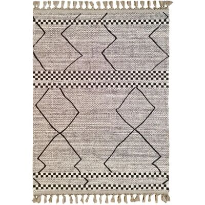 Tapis gris ASNI de Mani Textile - 160x230cm - Publicité Tapis gris ASNI de Mani Textile - 160x230cm - Publicité