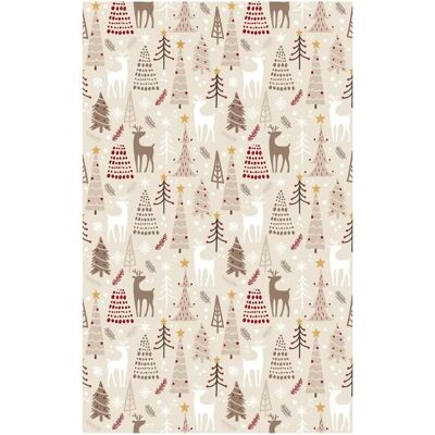 Tapis de Noël Beige 70x140cm Mani Textile - Antidérapant, Lavable en machine - Publicité Tapis de Noël Beige 70x140cm Mani Textile - Antidérapant, Lavable en machine - Publicité