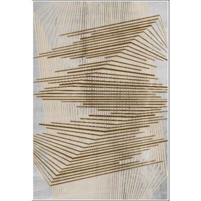 Mani Textile Nour Geometrischer Muster Teppich - 80x150cm - Gold Mani Textile Nour Geometrischer Muster Teppich - 80x150cm - Gold