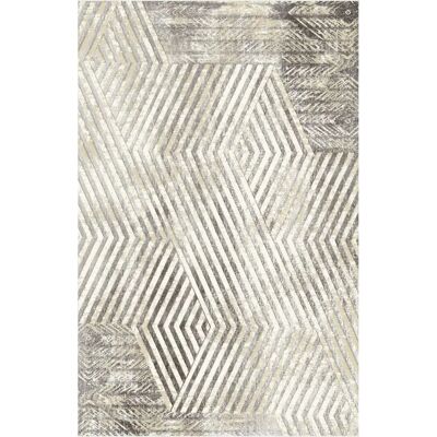 Mani Textile BORROW Grauer Geometrischer Teppich - Wohnzimmer Mani Textile BORROW Grauer Geometrischer Teppich - Wohnzimmer